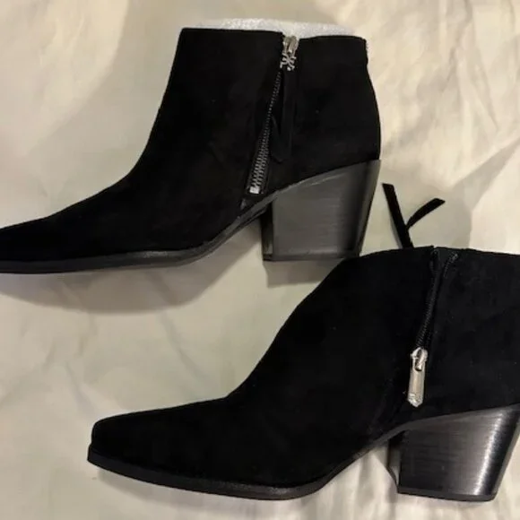NIB Sam Edelman Walden Ankle Boot Black Suede 9.5M - Picture 4 of 11